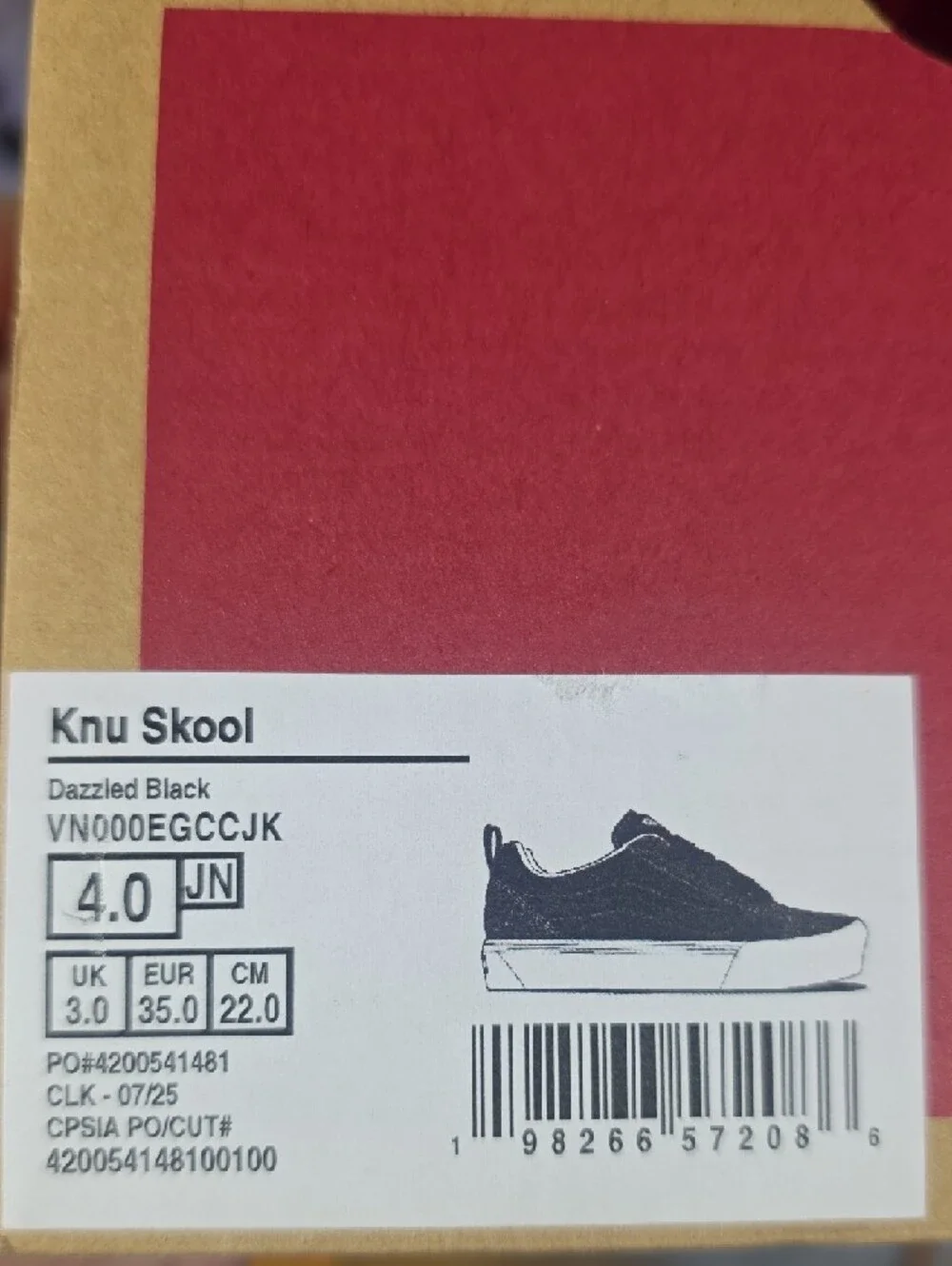Vans Knu Skool Dazzled Black Glitter Kids Shoes Size 4.0 Junior New With Box